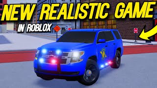 Playing This NEW REALISTIC Police Game On Roblox [upl. by Nalced]