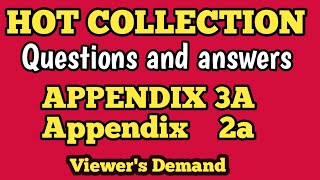 Appendix 2A amp 3A Miscellaneous Objective questions and answers [upl. by Gierc]