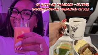 12 DAYS OF VLOGMAS  1ST TIME FLYING VIRGIN ATLANTIC  PREMIUM CABIN SERVICES [upl. by Othe]