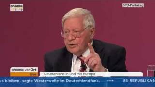 Helmut Schmidt 2011 SPDParteitag in Berlin [upl. by Atinnor441]