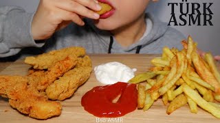 ÇITIR TAVUK PATATES KIZARTMASI ASMR  TÜRK ASMR  TÜRKÇE ASMR  NO TALKING  EATING SOUNDS ALTYAZI [upl. by Aksehcnarf11]