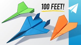 How to Make 3 EASY Paper Airplanes that Fly Far — Best Planes in the World — Dagger F15 Arrowhead [upl. by Dnomed]