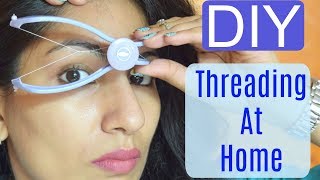 DIY Facial Hair Threading At Home  Slique Hair Threading System ReviewDemo [upl. by Stanfill]