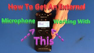 Using an External Microphone With a TASCAM DR05X [upl. by Tra]