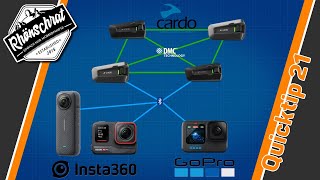 Cardo DMC per Bluetooth aufnehmen  DualVlog Setup mit Insta360 Ace ProX4 oder GoPro HERO12  QT21 [upl. by Enitsirhc]