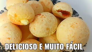 RECEITA DE PÃO DE QUEIJO RECHEADO FEITO EM CASA  3 TIPOS DE PÃO DE QUEIJO RECHEADO [upl. by Lebyram]