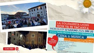 Cena amp Musica la solidarietà non va in vacanza [upl. by Anatola]