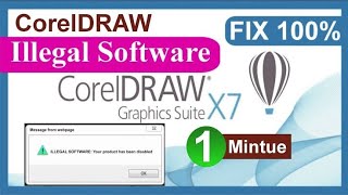 How to Solved ILLEGAL SOFTWARE Your product has been disabled Corel Draw problem fix 100 working [upl. by Elicul801]