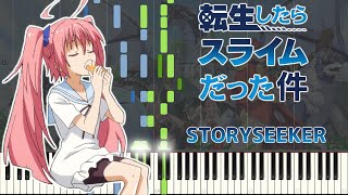 Tensei shitara Slime Datta Ken 2nd Season ED  quotSTORYSEEKERquot  Piano Arrangement SynthesiaSheets [upl. by Enyahs]