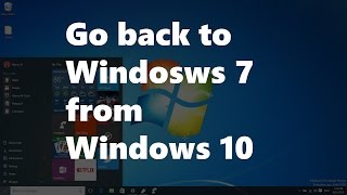 How to uninstall Windows 10 and go back to Windows 7 [upl. by Asel396]