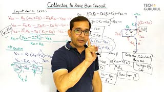 8 Collector to Base Bias Circuit  Transistor Biasing in Hindi  Tech Gurukul by Dinesh Arya [upl. by Robinia]