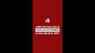 ¿Pagas MÁS en CUOTA DE AUTÓNOMO o en IRPF [upl. by Atinuahs]