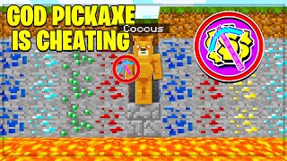 THIS GOD PICKAXE MIGHT BE CHEATING ON MINECRAFT SKYBLOCK  18120 ExodusMC [upl. by Netfa468]