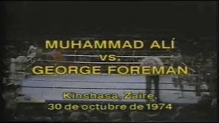 George Foreman vs Muhammad Ali en español [upl. by Atnauqal]