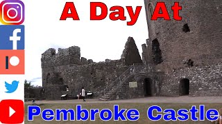 A Tour Of The Beautiful Pembroke Castle Wales Amazing Bird Show amp Walk Around pembroke castle [upl. by Patterman217]