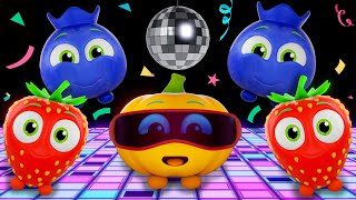 Funky Fruits Disco Dance Party  Baby Sensory Video and Fun Animarion [upl. by Ahsai]