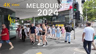 Melbourne City in Summer 2024 Australia 4K Video [upl. by Heller680]