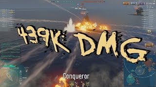 Conqueror 439k DMG  World of Warships [upl. by Inaleon]