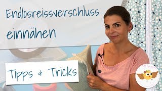 Endlosreissverschluss einnähen ❤︎ Zipper einfädeln  Tutorial [upl. by Rhynd]