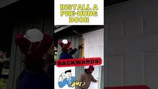 How to Install a Prehung door fast and clean and water tight [upl. by Arual]