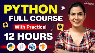 PYTHON Full Course for Beginners in 12 Hours  Learn Python Programming with Practical 202425 [upl. by Yasui]