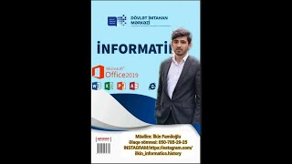 İNFORMATİKA Excel 2019 proqramı Insert lent tabının izahı [upl. by Allac745]