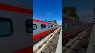 Frecciargento in transito alla stazione di Roma Settebagni trainvideo trains train [upl. by Ozneral500]