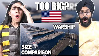 Indians REACT to Warship Size Comparison [upl. by Isherwood]