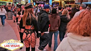 Fremont street at night 4k downtown Las Vegas [upl. by Notsruht]