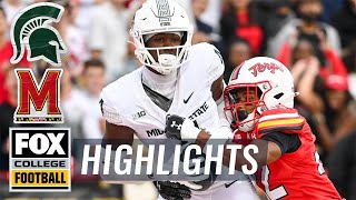 Michigan State Spartans vs Maryland Terrapins Highlights  FOX College Football [upl. by Yasmar201]