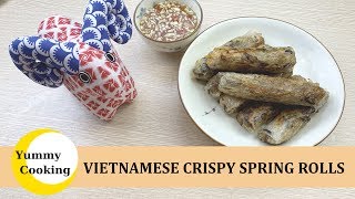 Vietnamese Food  Vietnamese Crispy Spring Rolls Recipe  YOO MI COOKING [upl. by Suired]