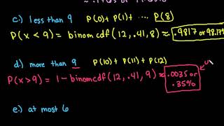 Binomial Probability with TI84 [upl. by Adlemy]