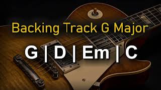 Rock Pop Backing Track G Major  70 BPM  Guitar Backing Track [upl. by Nitnerb]