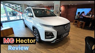 All new MG Hector facelift 2023  Hector nxt gen 5 seater top model review on road price and feature [upl. by Aikyn]