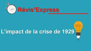 RevisExpress Terminales Limpact de la crise de 1929  déséquilibres économiques et sociaux [upl. by Zielsdorf]