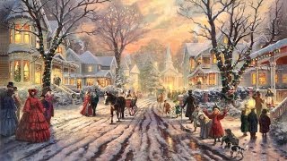 28 Popular Traditional Christmas Carols Christmas songs with Festive Art by THOMAS KINKADE [upl. by Asnerek]