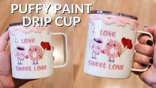 Drip Cup Tutorial  Valentines Day Drip Cup with Sprinkles using CrystaLac [upl. by Initof]