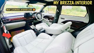 FINALLY❗️MY BREZZA 2022 INTERIOR FULLY CONVERTED TO RANGE ROVER 😍 ULTRA LUXURY ✅ NEW BREZZA MODIFIED [upl. by End]