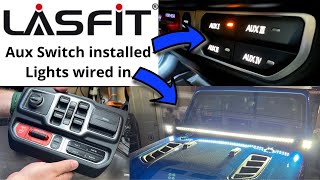 2020 Jeep Gladiator Rubicon LASFIT Auxiliary Switch Install and LED Light Wiring PT2 [upl. by Morrell335]