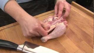 How to debone a chicken leg  Now Youre Cookin with Manitoba Chicken [upl. by Tammany487]