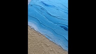 Mit Strukturpaste einen Strand malen acrylicpainting abstractpainting kunstmalen [upl. by Eveineg]