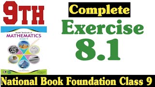 Class 9 Maths Chapter 8 Exercise 81  Ex 81 Class 9  81 Maths Class 9  NBF  Fazal Academy [upl. by Reyem]