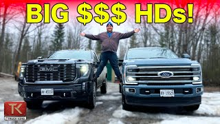 Ford F250 Limited vs GMC Sierra 2500 Denali Ultimate  Which Luxury Truck is Better [upl. by Jarek]