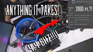 Ryzen 2700x 44Ghz EXTREME overclocking 2000 pts in Cinebench [upl. by Giltzow]