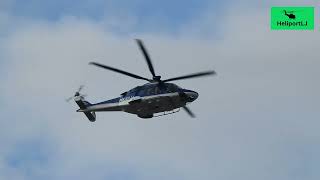 Police AW169 helicopter circling above Ljubljana [upl. by Casimir]