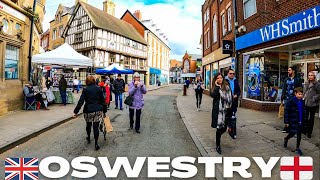 Walk in OSWESTRY Shropshire ENGLAND 4k [upl. by Yamauchi379]