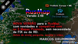 Lançada Atualização para o RusMap agora Versão 248 Compatível com ETS 2 e com os Mapas ProMods [upl. by Joselow]