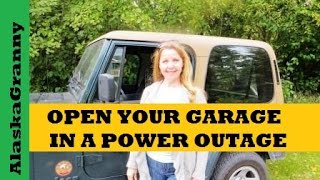 How To Open A Garage Door If The Power Goes Out No Electricity [upl. by Chancelor]