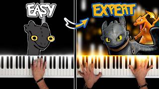 Toothless Dance  EASY to EXPERT but [upl. by Buddy]