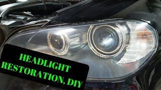 How To Headlight Restoration Plastic Lenses DIY [upl. by Atekahs902]